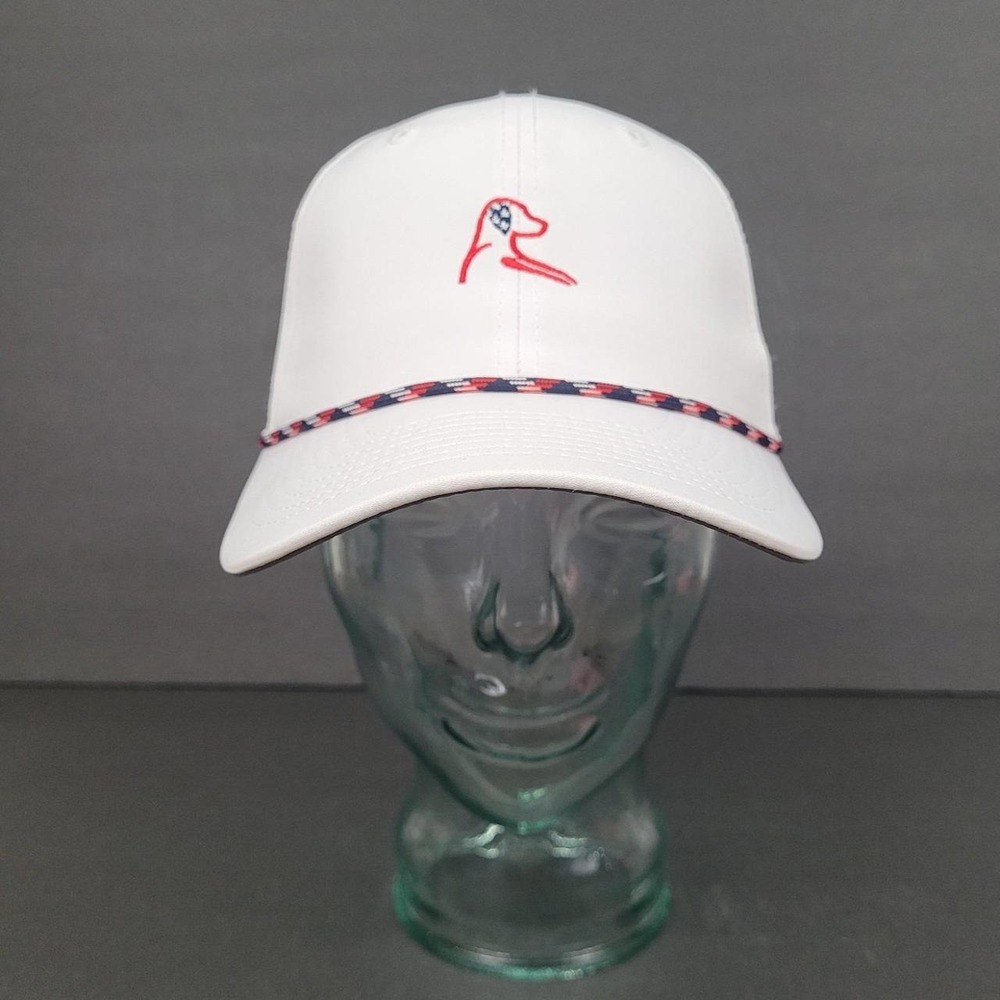 Rhoback The Bunker Performance Rope Hat White Golf Snapback Adjustable Cap